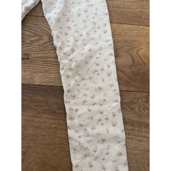Girls Jamie Kay Leggings Size 6 White Pink Floral - Picture 3 of 7